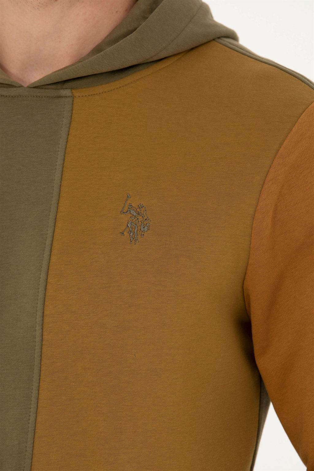 U. S. Polo Assn Мужской свитшот цвета хаки - U.s. polo assn фото 7