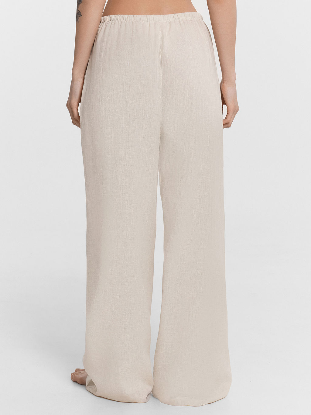 Брюки домашние женские бежевые молочный 532431