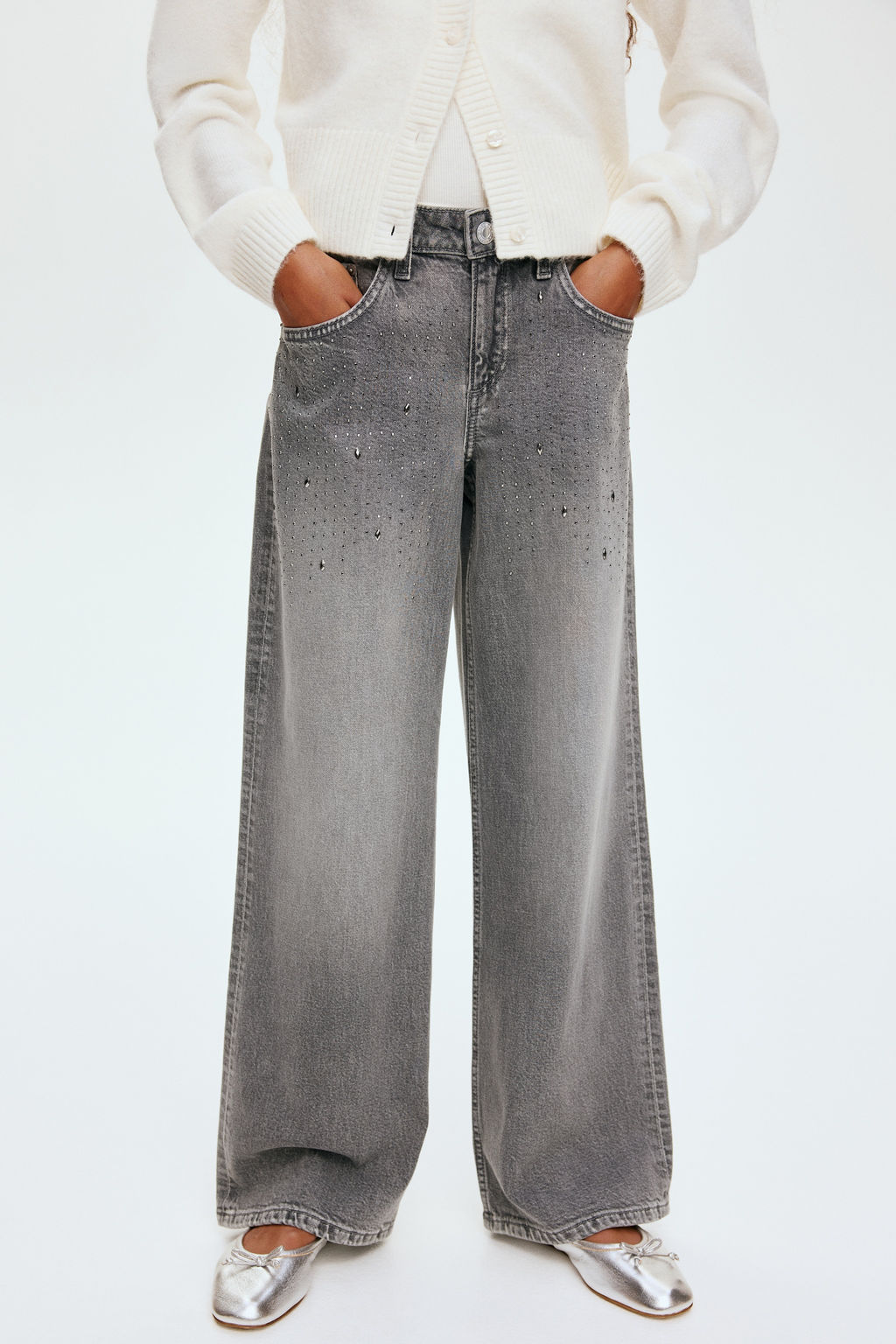 Relaxed Wide Leg Jeans - H&m фото 6