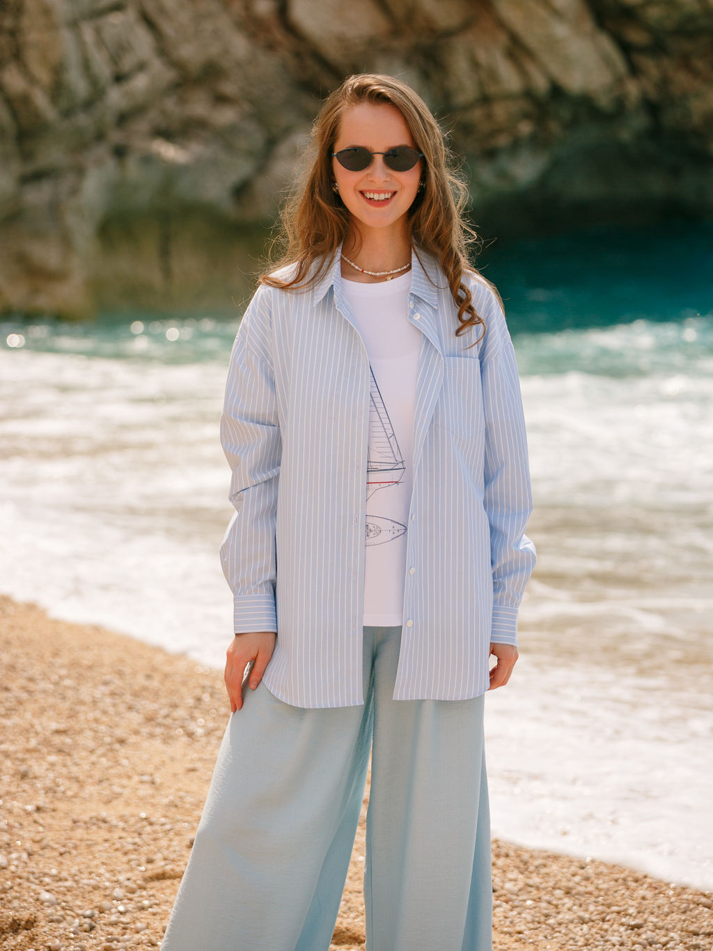 Рубашка женская Blue Stripes - Captain's mate фото 12