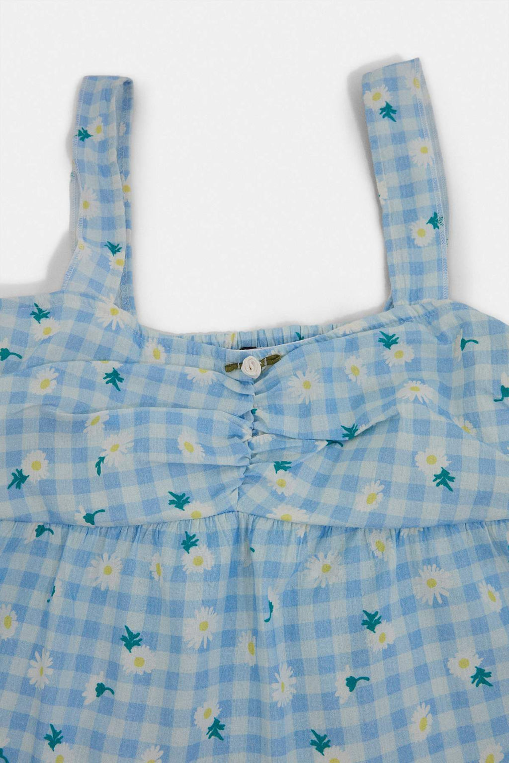 Mavi Pamuklu _i_ekli Gofre Dokuma Pijama Tak_m_ THMSS26PT00205 - Trendyolmilla фото 6