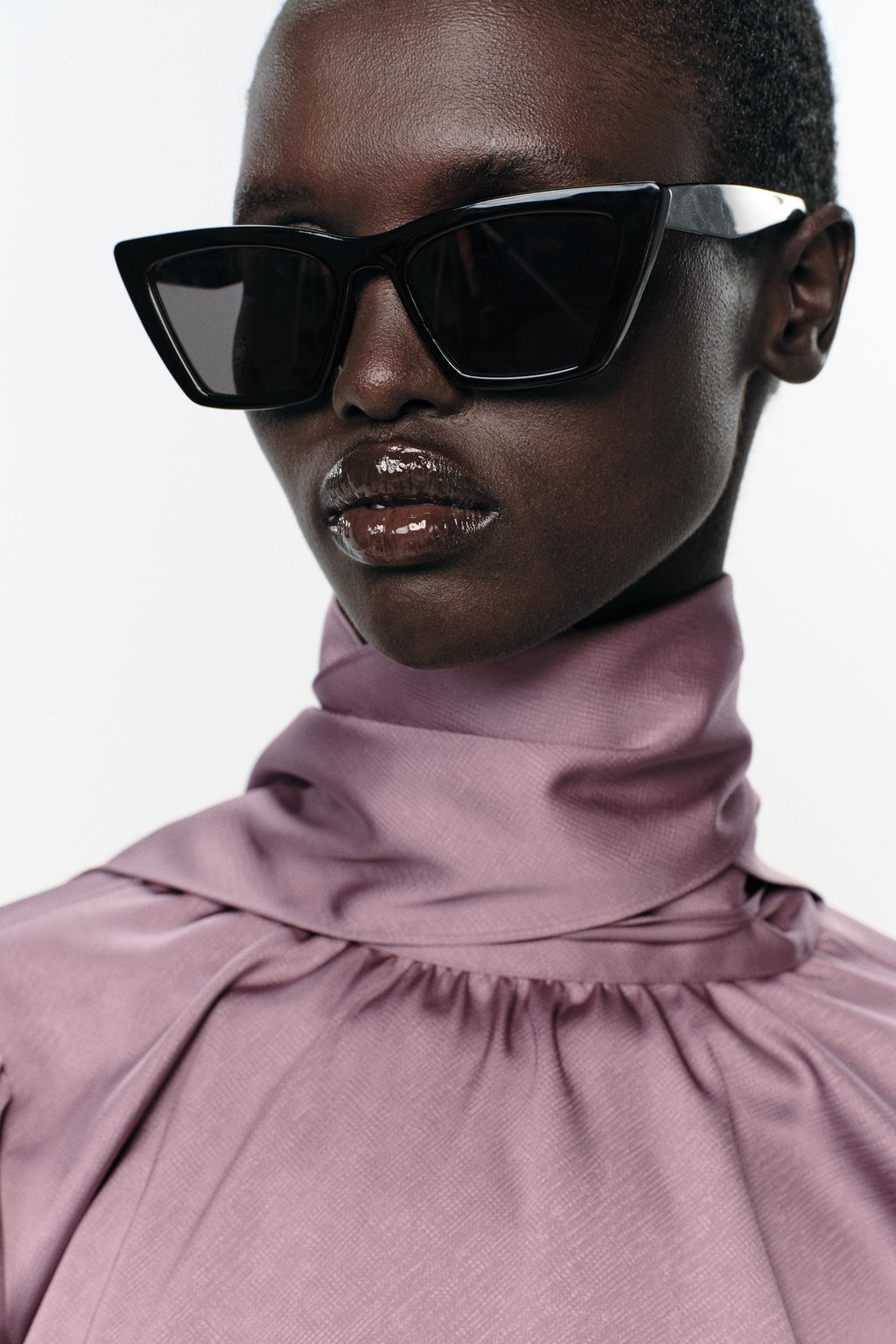SATIN SHIRT WITH BOW - Zara фото 7