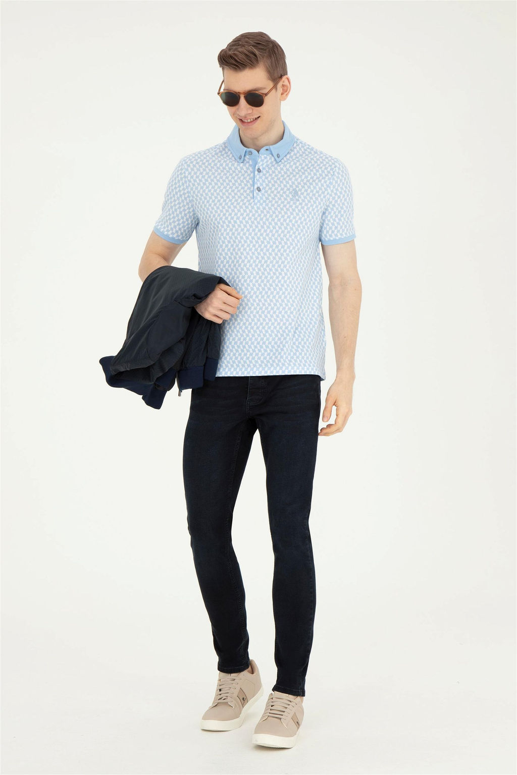 Мужская голубая футболка - U.s. polo assn фото 4