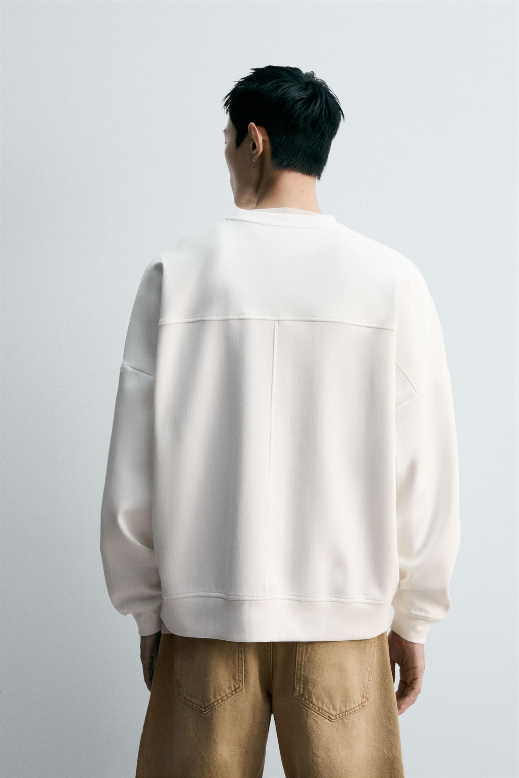 SUDADERA INTERLOCK ETIQUETA / Negro - Zara фото 3