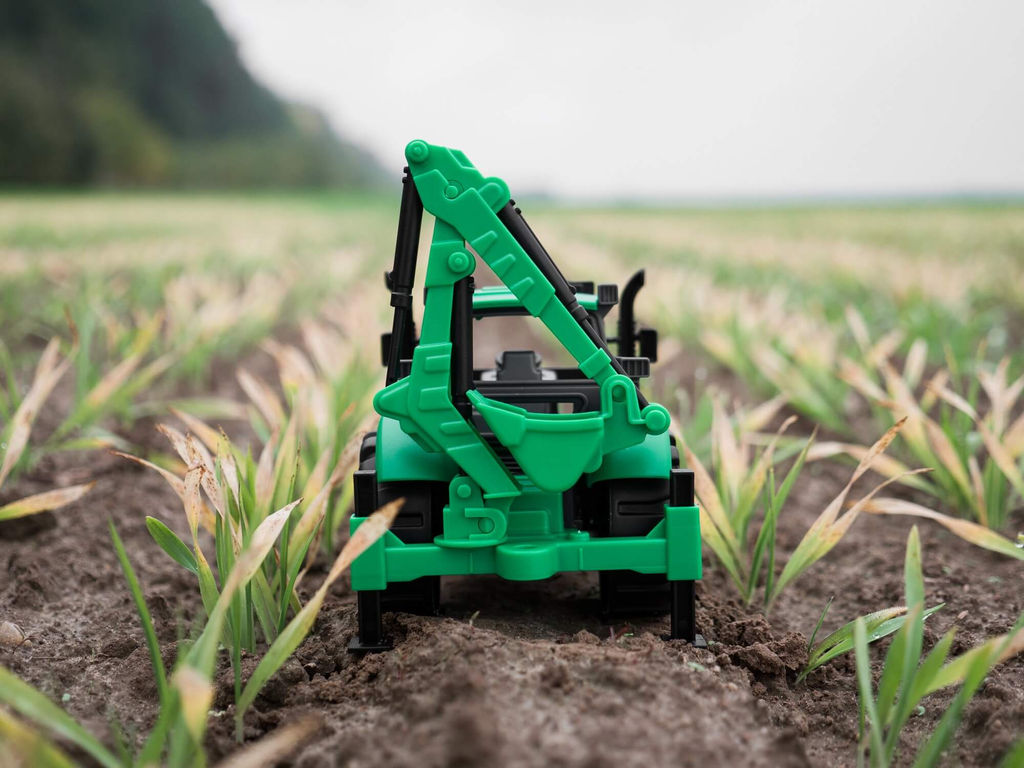 Экскаватор Прогресс инерционный (зелёный) (в лотке) - Полесье фото 15