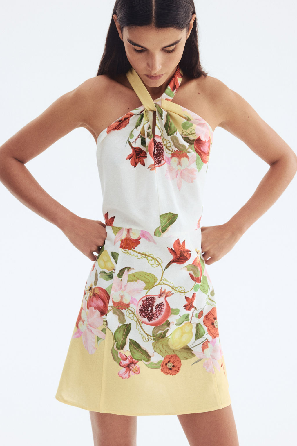 Vestido halter en mezcla de lino - H&m фото 2