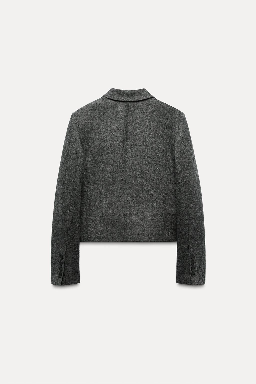 HERRINGBONE WOOL BLAZER ZW COLLECTION - Zara фото 9