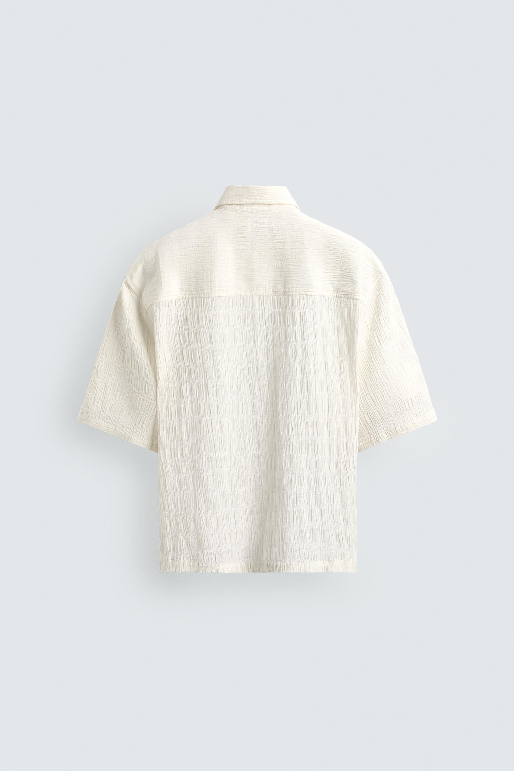 CAMISA RELAXED FIT EFECTO ARRUGADO / Blanco roto - Zara фото 8