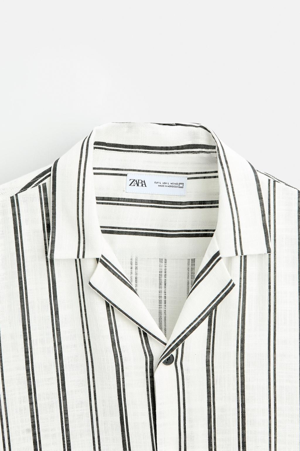 STRIPED TEXTURED SHIRT - Zara фото 8