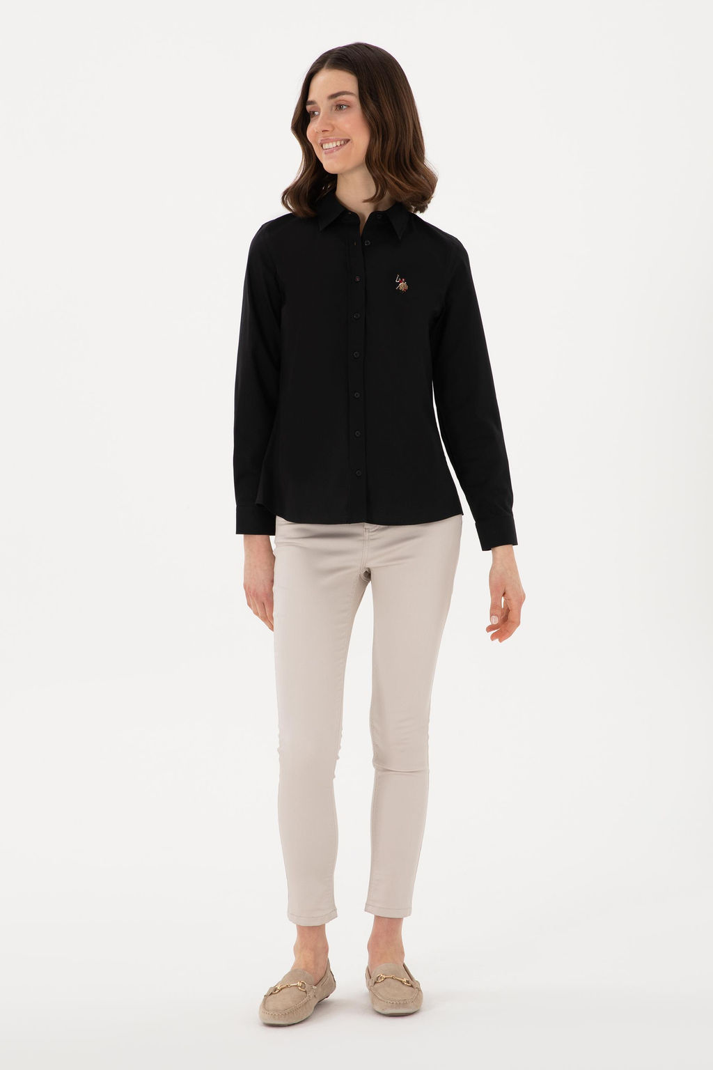 Kad_n Siyah Uzun Kollu Basic G_mlek Sepette S_rpriz _ndirim - U.s. polo assn фото 4