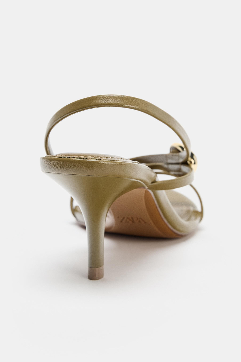 HEELED SANDALS WITH STRAPS AND METAL DETAIL - Zara фото 14