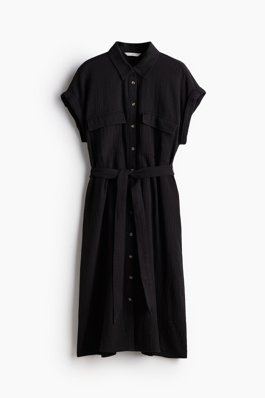 Vestido camisero con cinturon de anudar - H&m фото 3