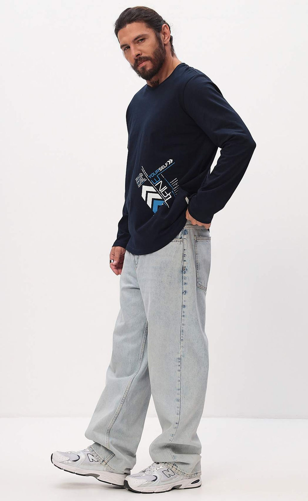 Лонгслив P521-1001-893 d.blue