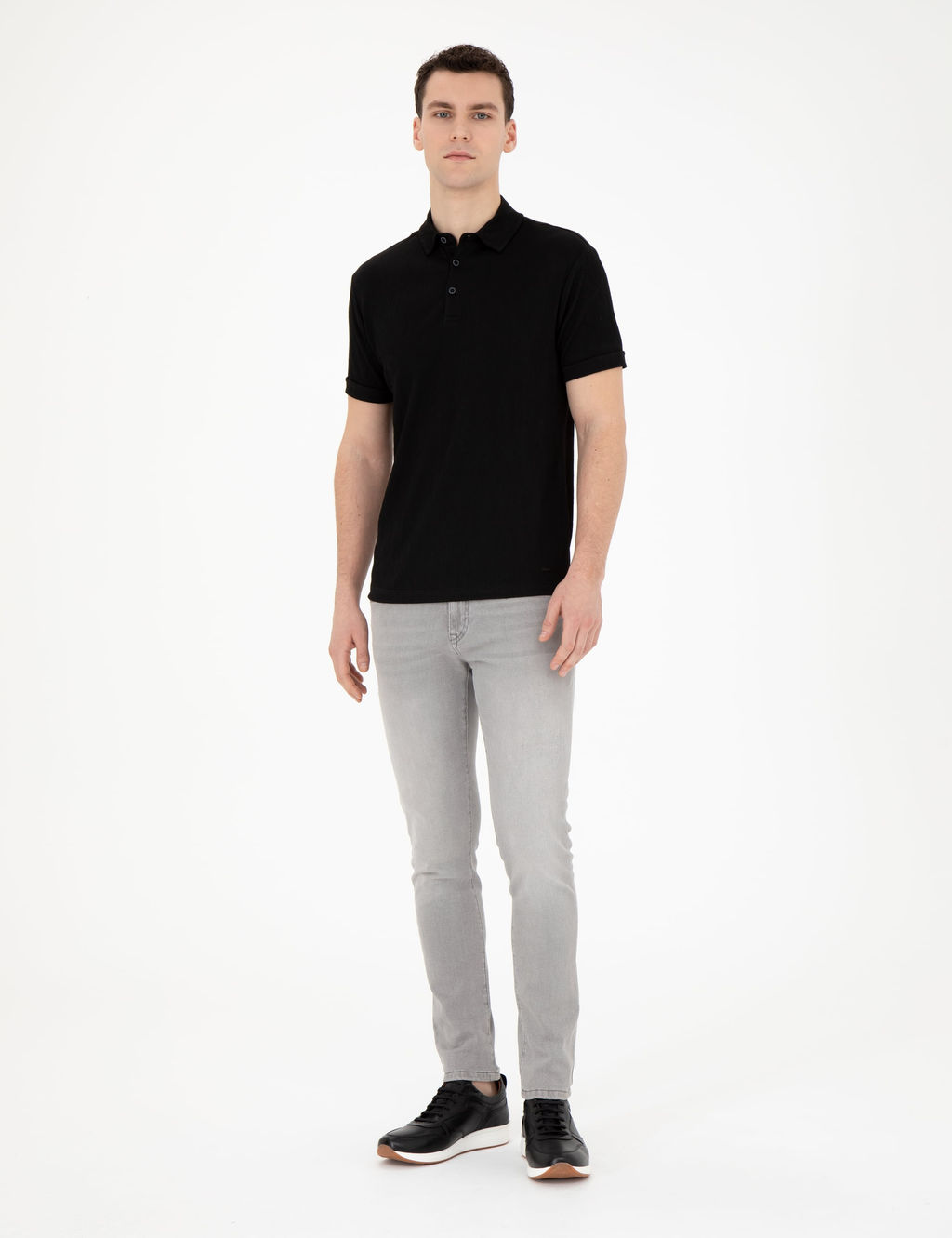 Siyah Slim Fit Ti__rt