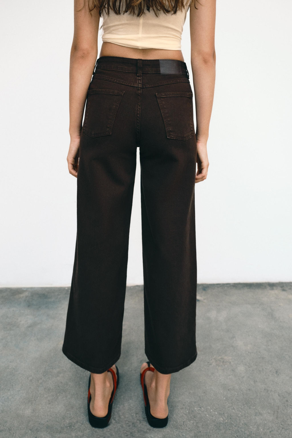 JEANS Z1975 CULOTTE TIRO ALTO COMFORT / Marr?n - Zara фото 17