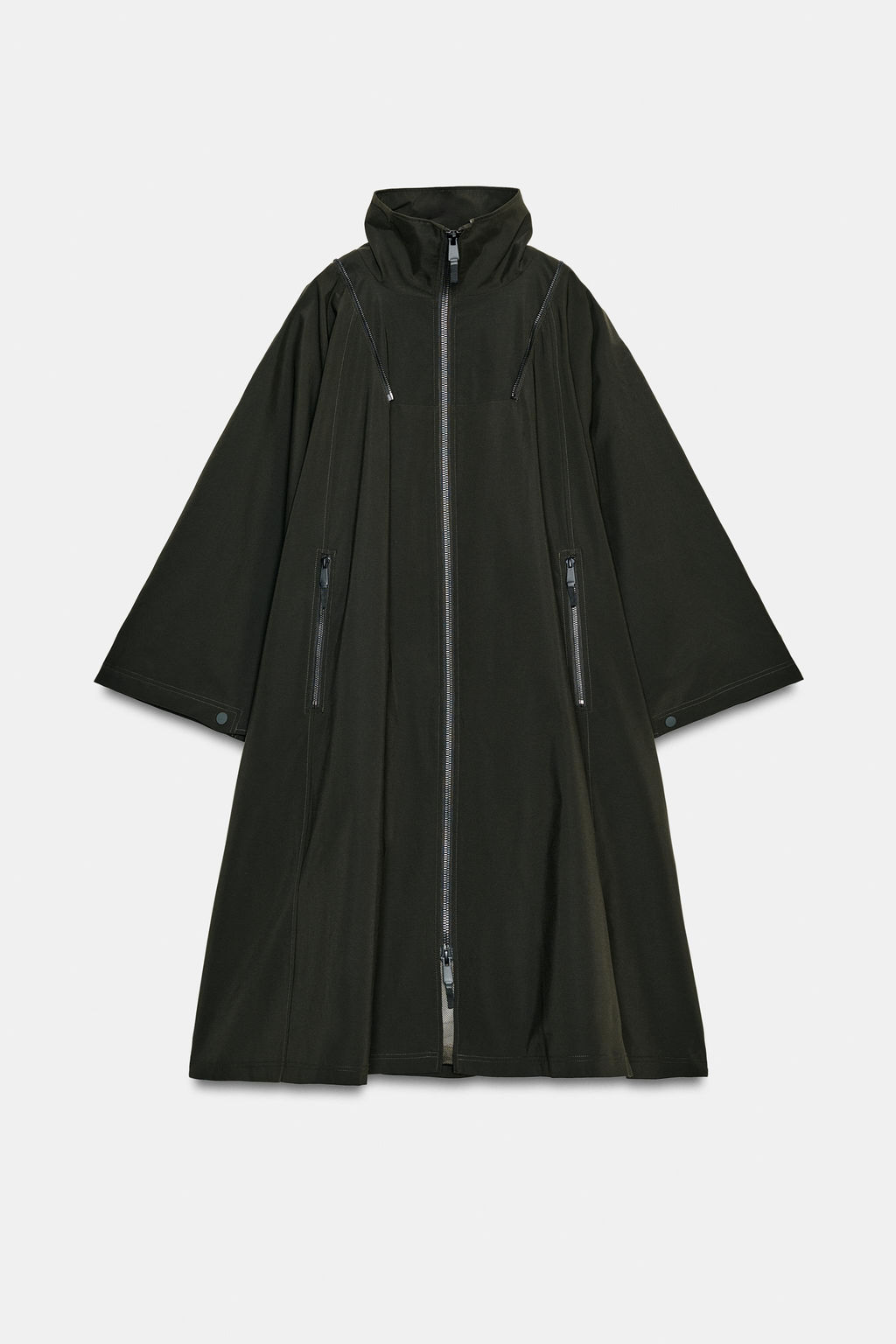 WATER-REPELLENT CAPE TRENCH COAT ZW COLLECTION LIMITED EDITION - Zara фото 8