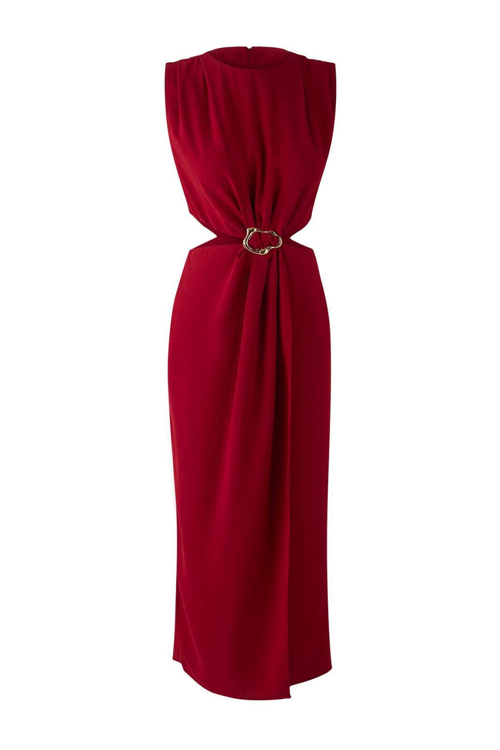 TRENDYOLMILLA Yag Yesili A Kesim Cut Out ve Aksesuar Detayl? Maxi Dokuma Krep Elbise TWOSS25EL00017 фото 33