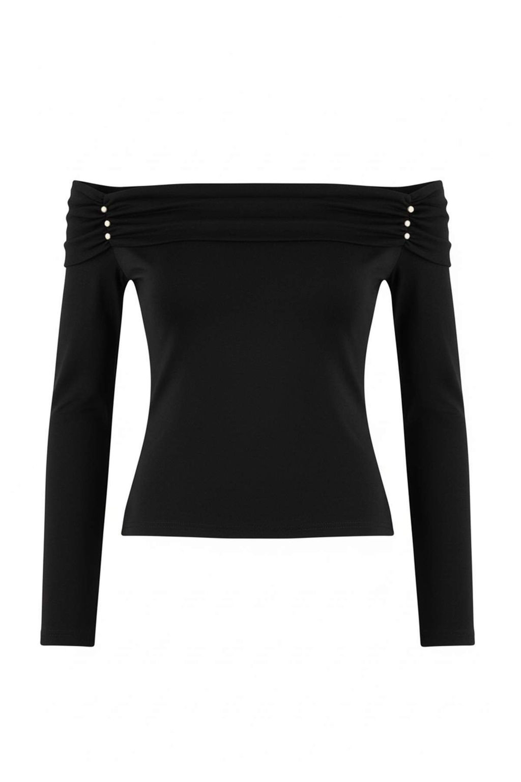 Ekru Aksesuar Detayl? Carmen Yaka Fitted/Vucuda Oturan Orme Bluz TWOAW26BZ00285 - Trendyolmilla фото 11