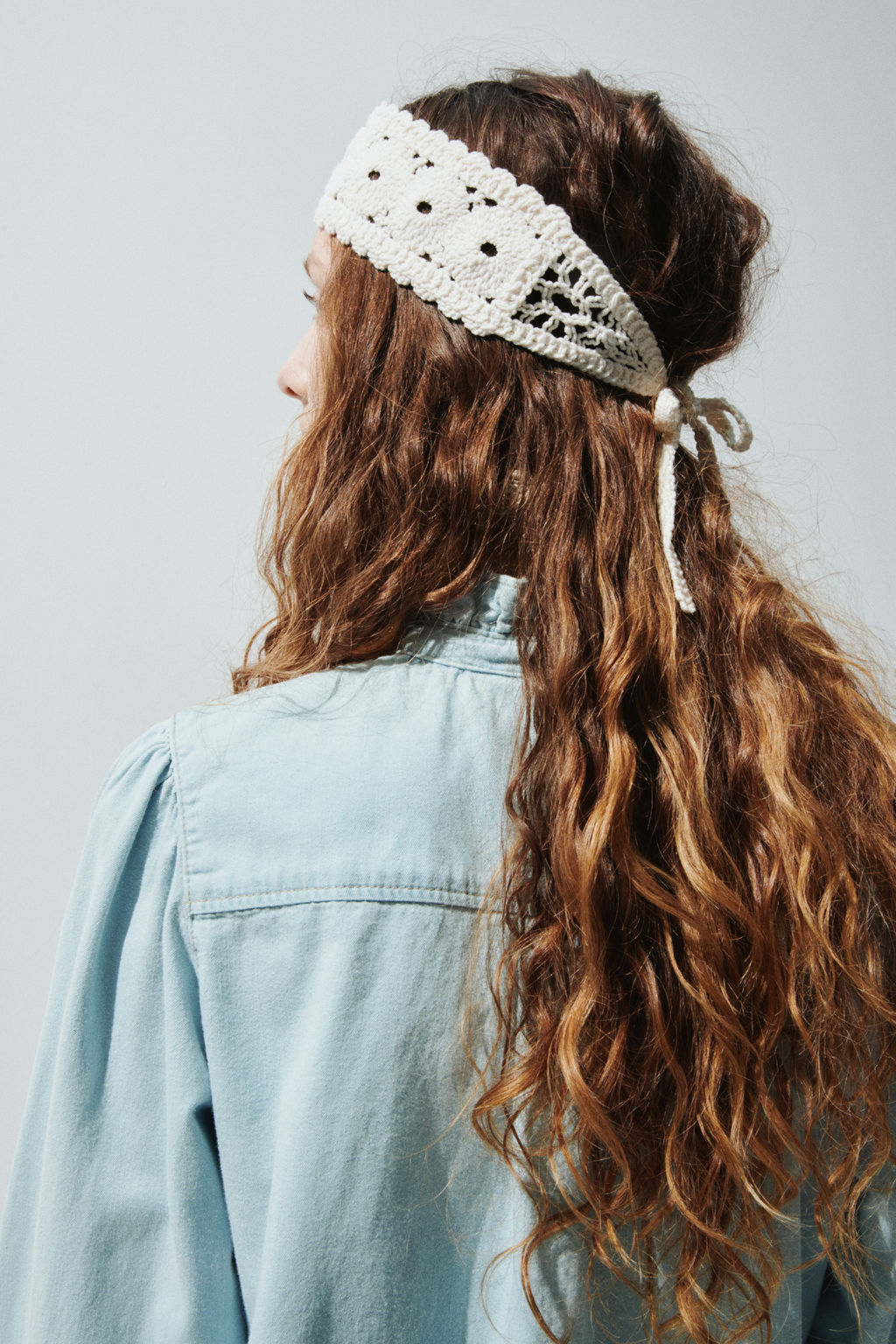 Blusa denim con ribetes de volante - H&m фото 5