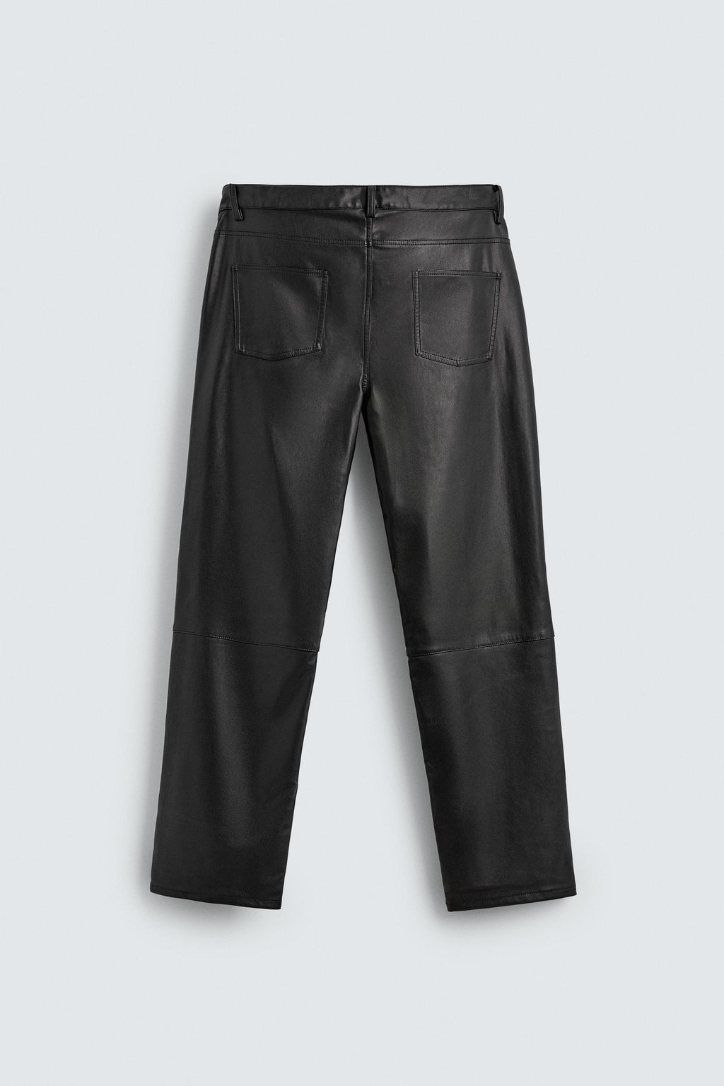 LEATHER-EFFECT STRAIGHT-LEG TROUSERS - Zara фото 6
