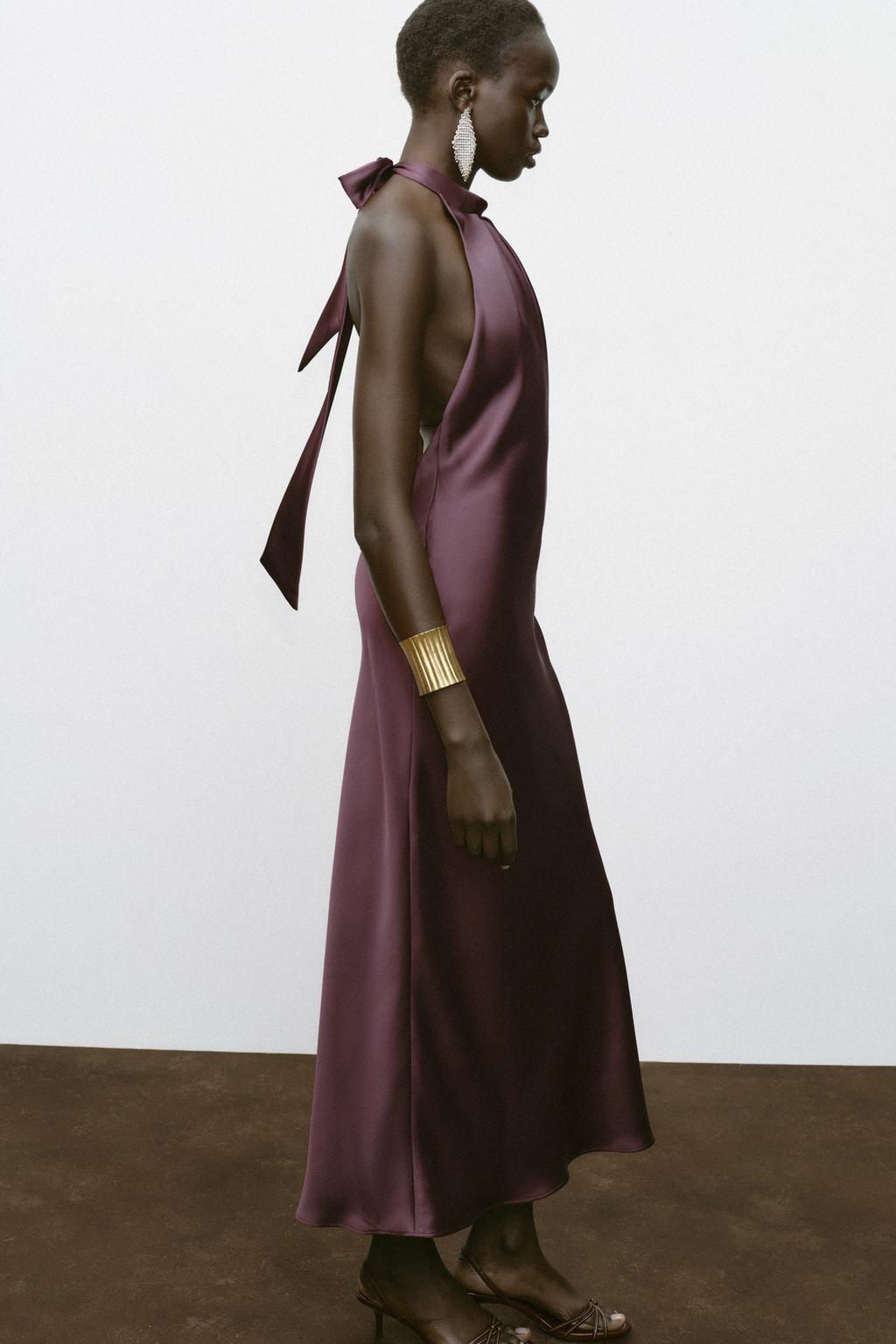 HALTER MIDI DRESS - Zara фото 4