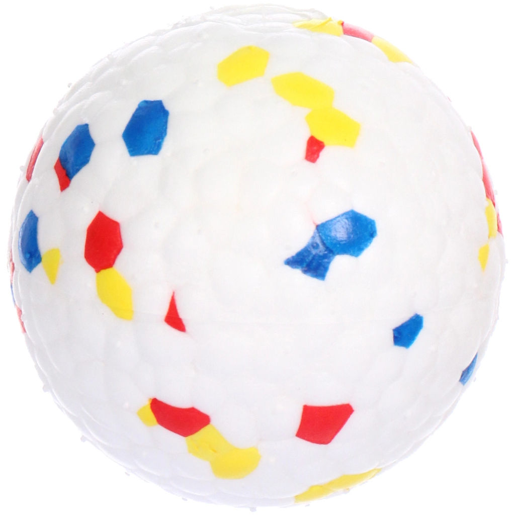 Цена за 2 шт. Игрушка - мячик сверх прочный для собак "ЗУБОЧИСТКА", цвет как на фото, d-6,5см (лейбл)