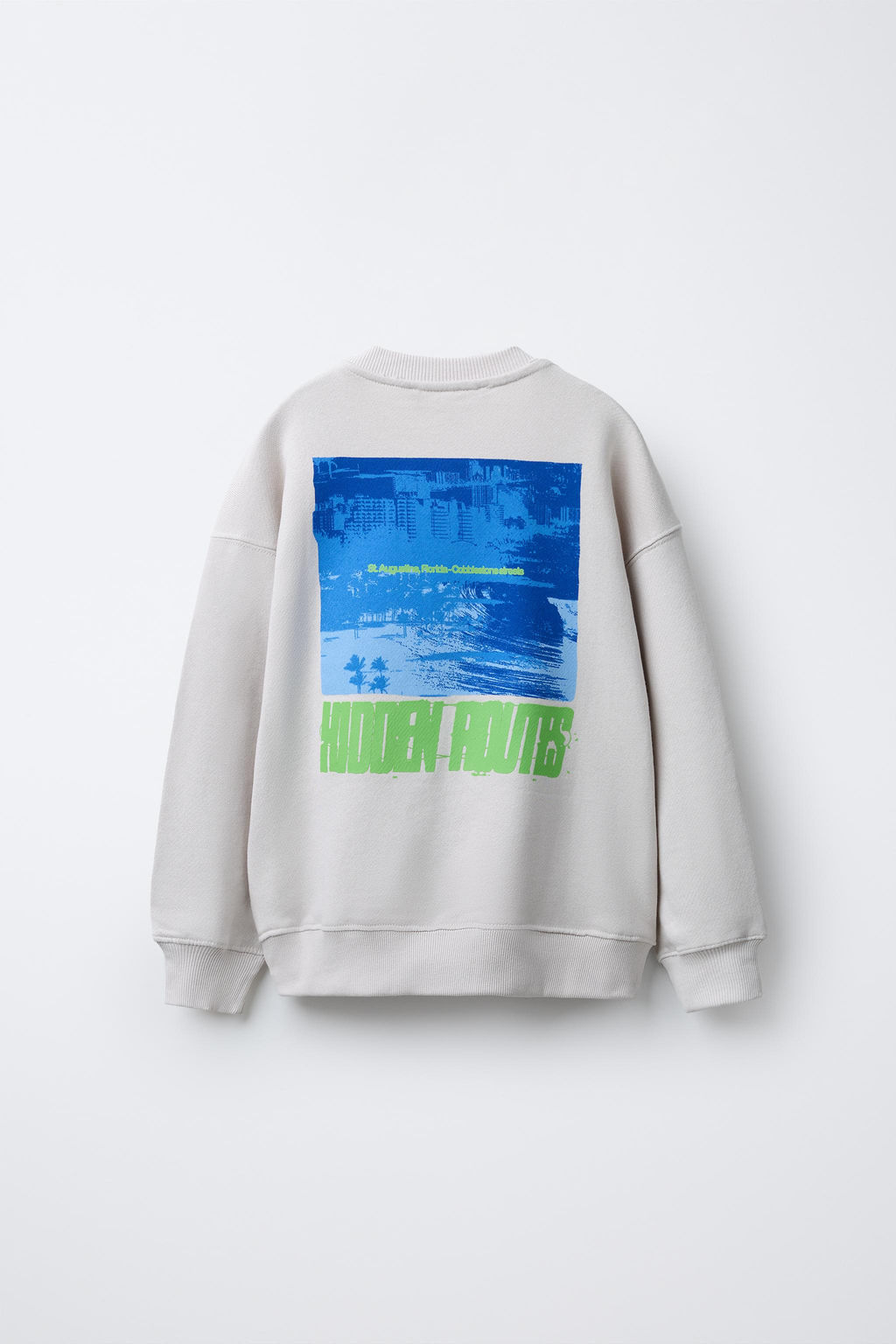 PRINTED SWEATSHIRT WITH LABEL - Zara фото 2