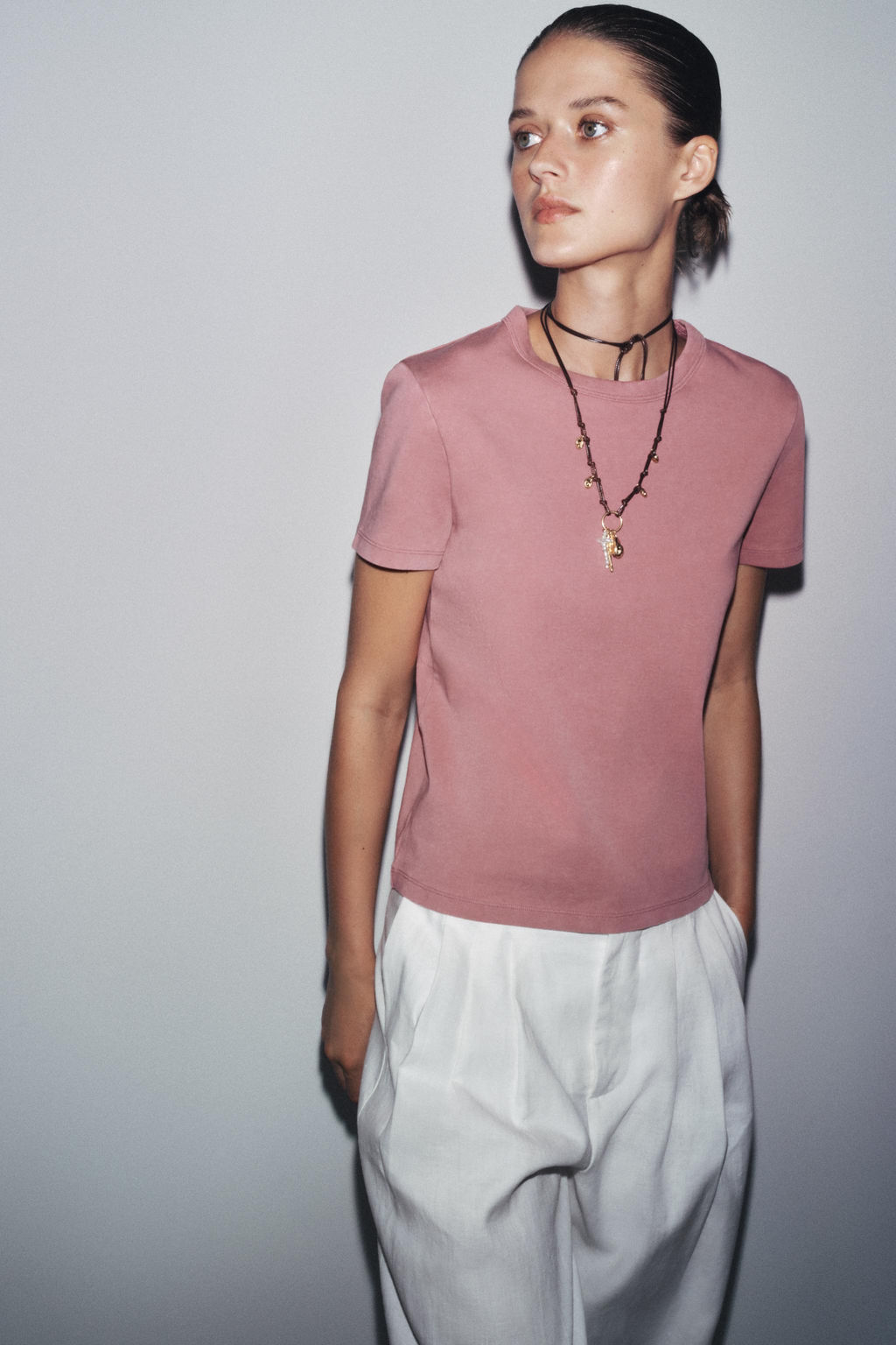 SHORT SLEEVE INTERLOCK T-SHIRT - Zara фото 43