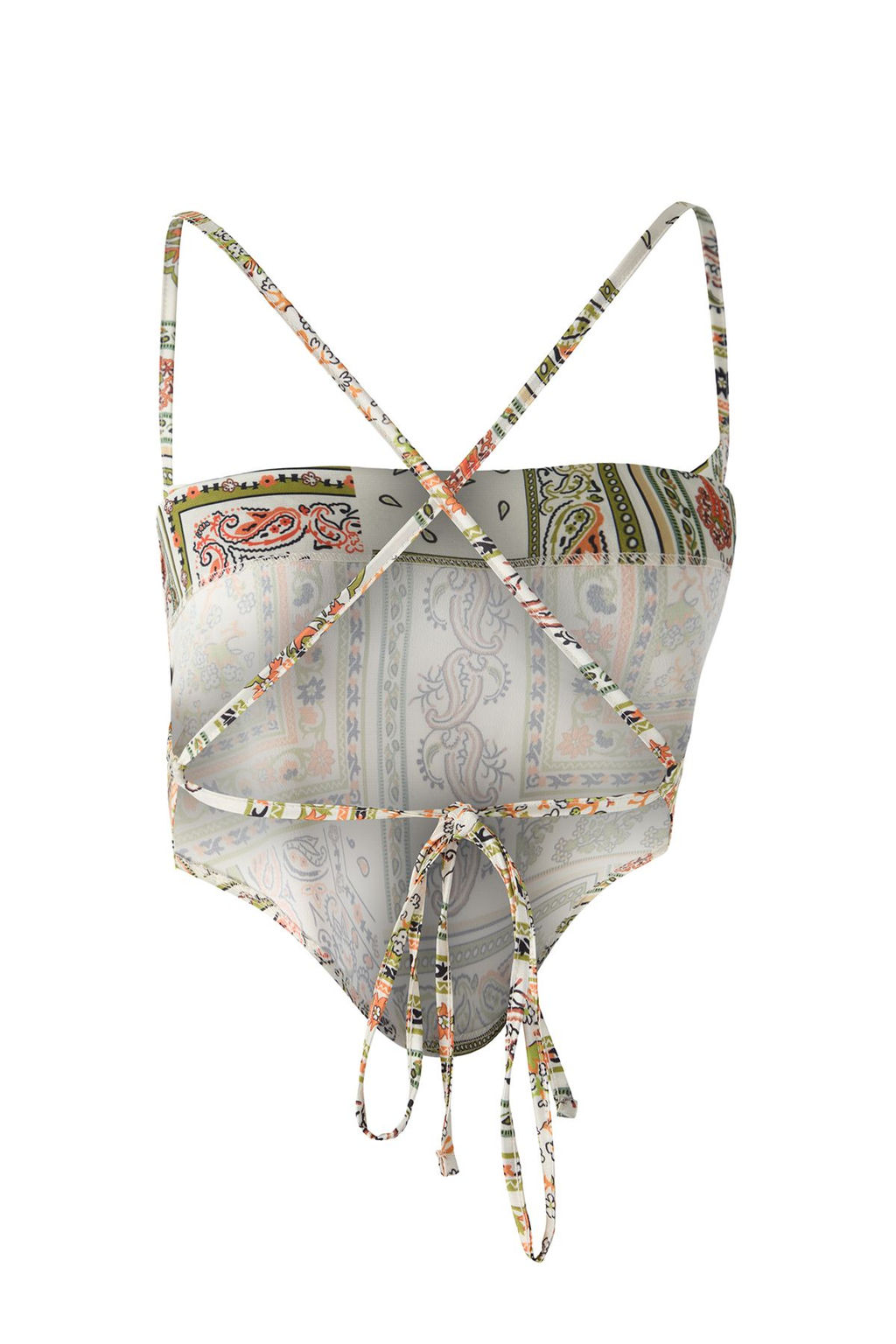 Limited Edition Cok Renkli Degaje Yaka S?rt? Baglamal? Crop Dokuma Bluz TWOSS21BZ1903 - Trendyolmilla фото 11