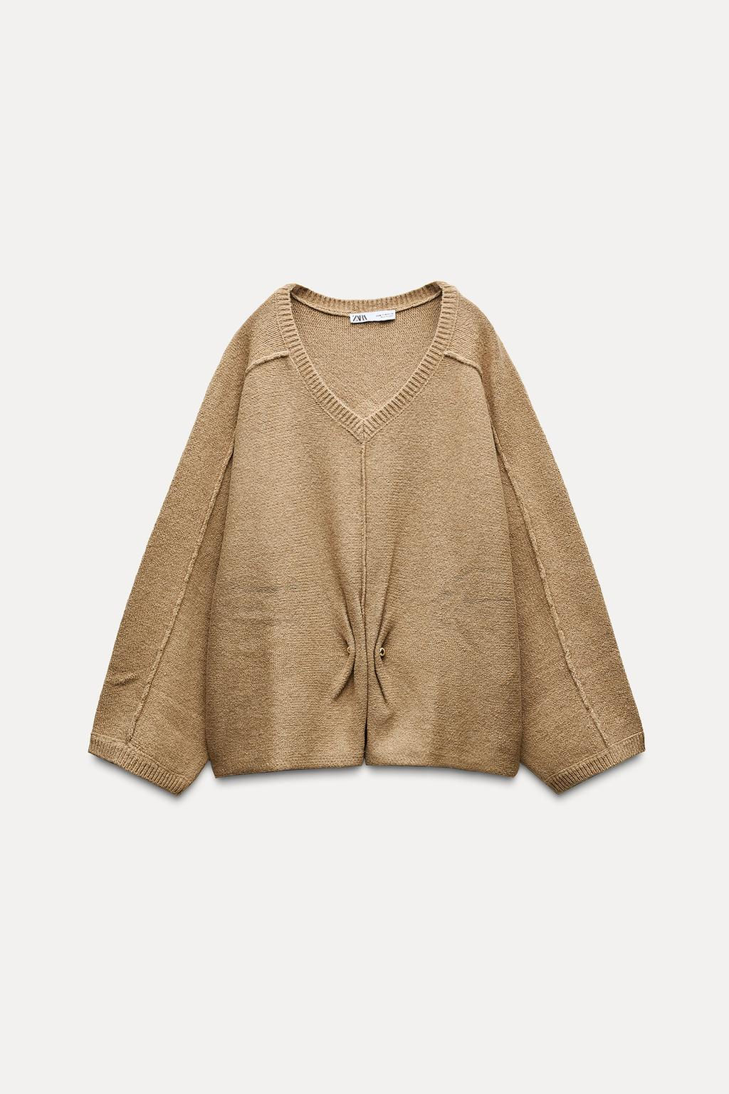 GOLD APPLIQUE KNIT SWEATER - Zara фото 4