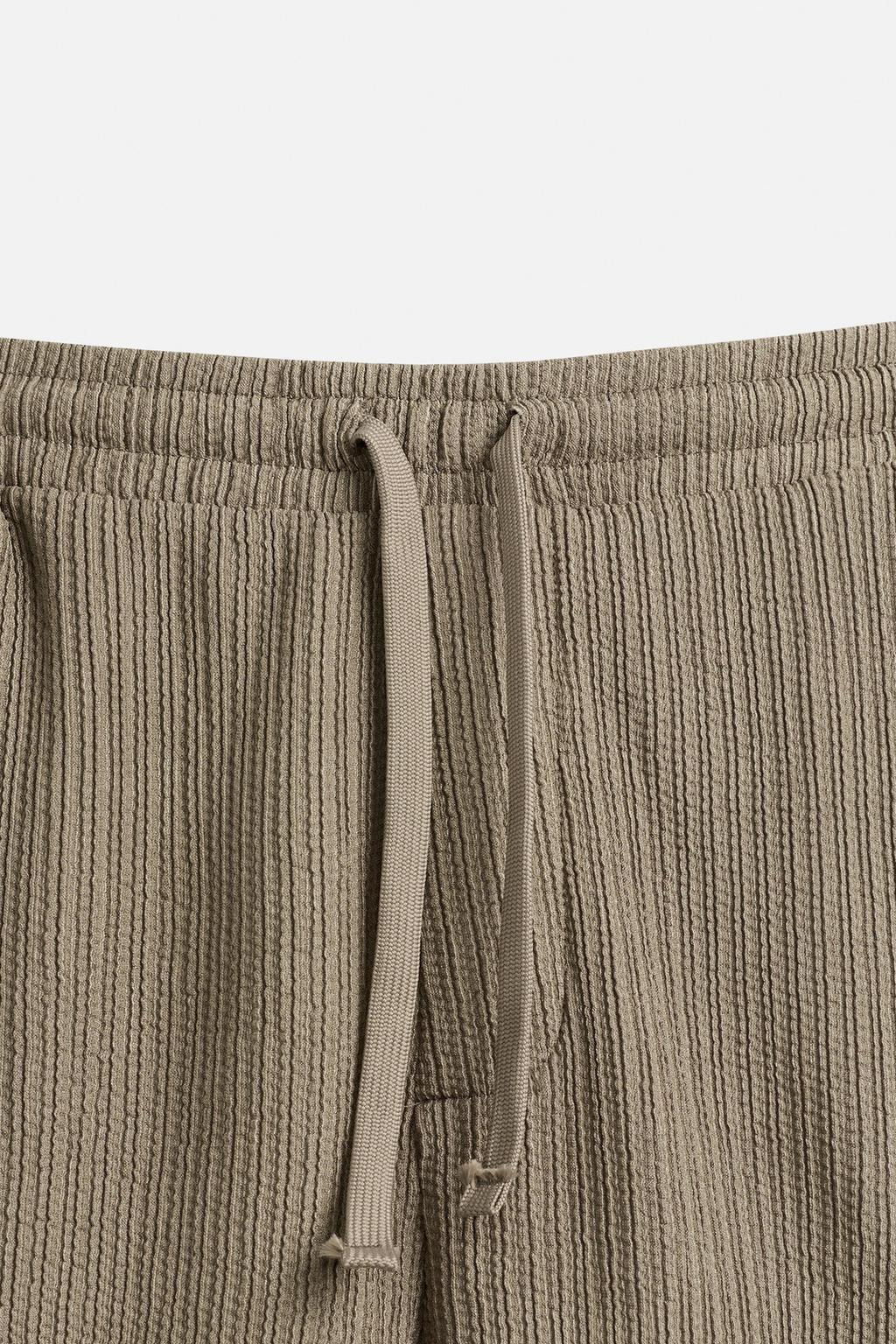 IRREGULAR TEXTURED BERMUDA SHORTS - Zara фото 16