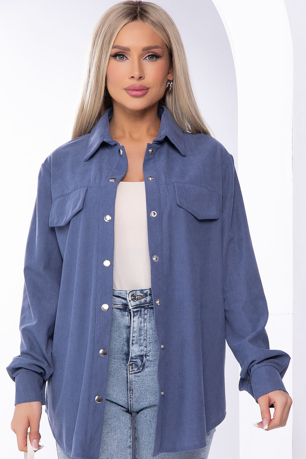Рубашка Дыхание весны (джинс) Б8228 - Lt collection фото 4