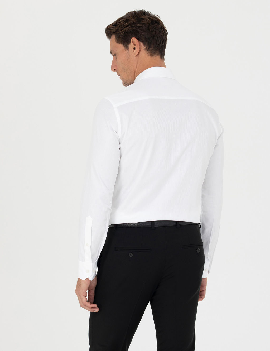Белая приталенная рубашка с длинным рукавом - Cacharel фото 5