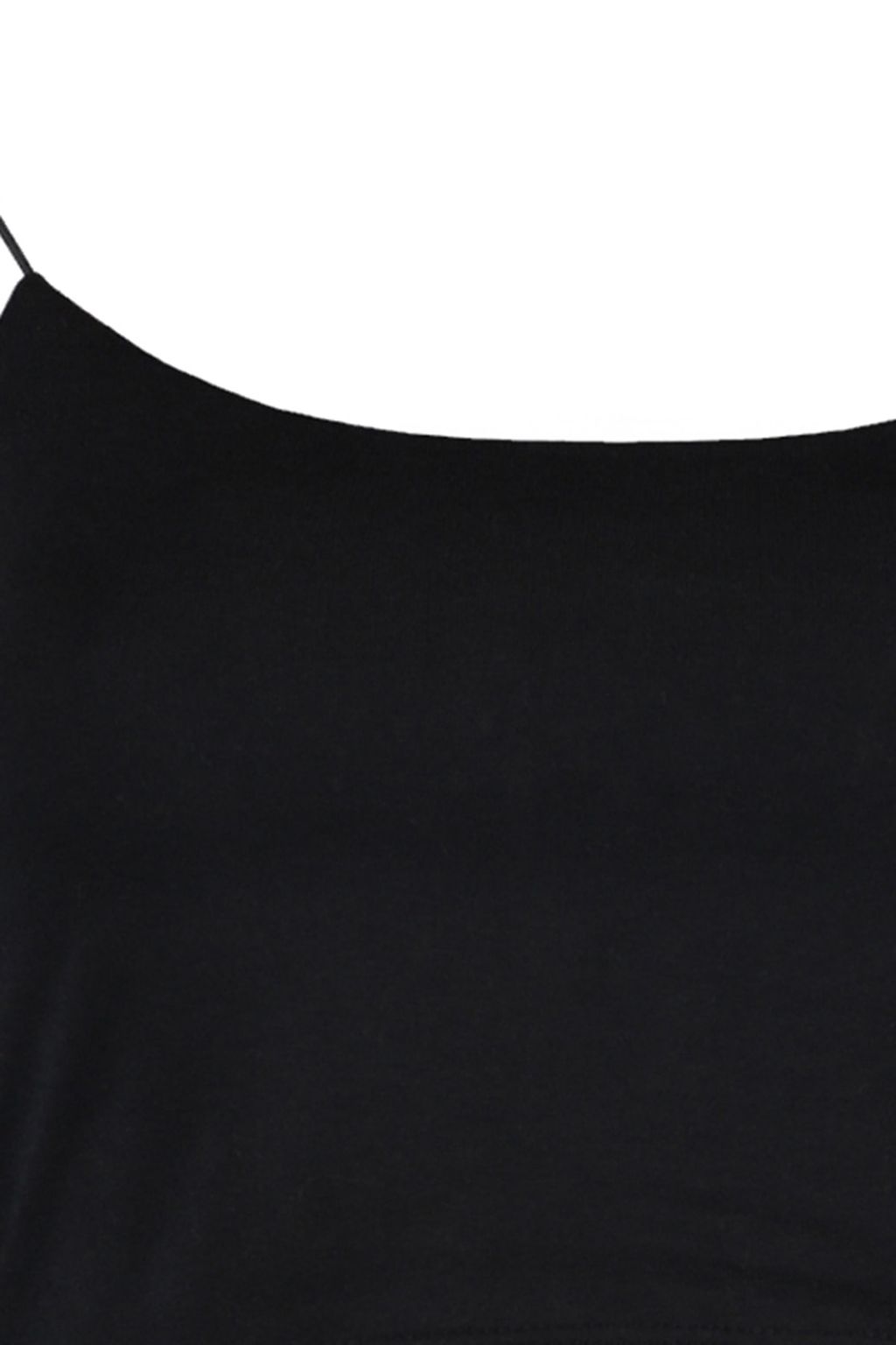 Siyah Pamuklu Spagetti Ask?l? Fitted/Vucuda Oturan Crop Esnek Orme Atlet TWOSS20AL0006