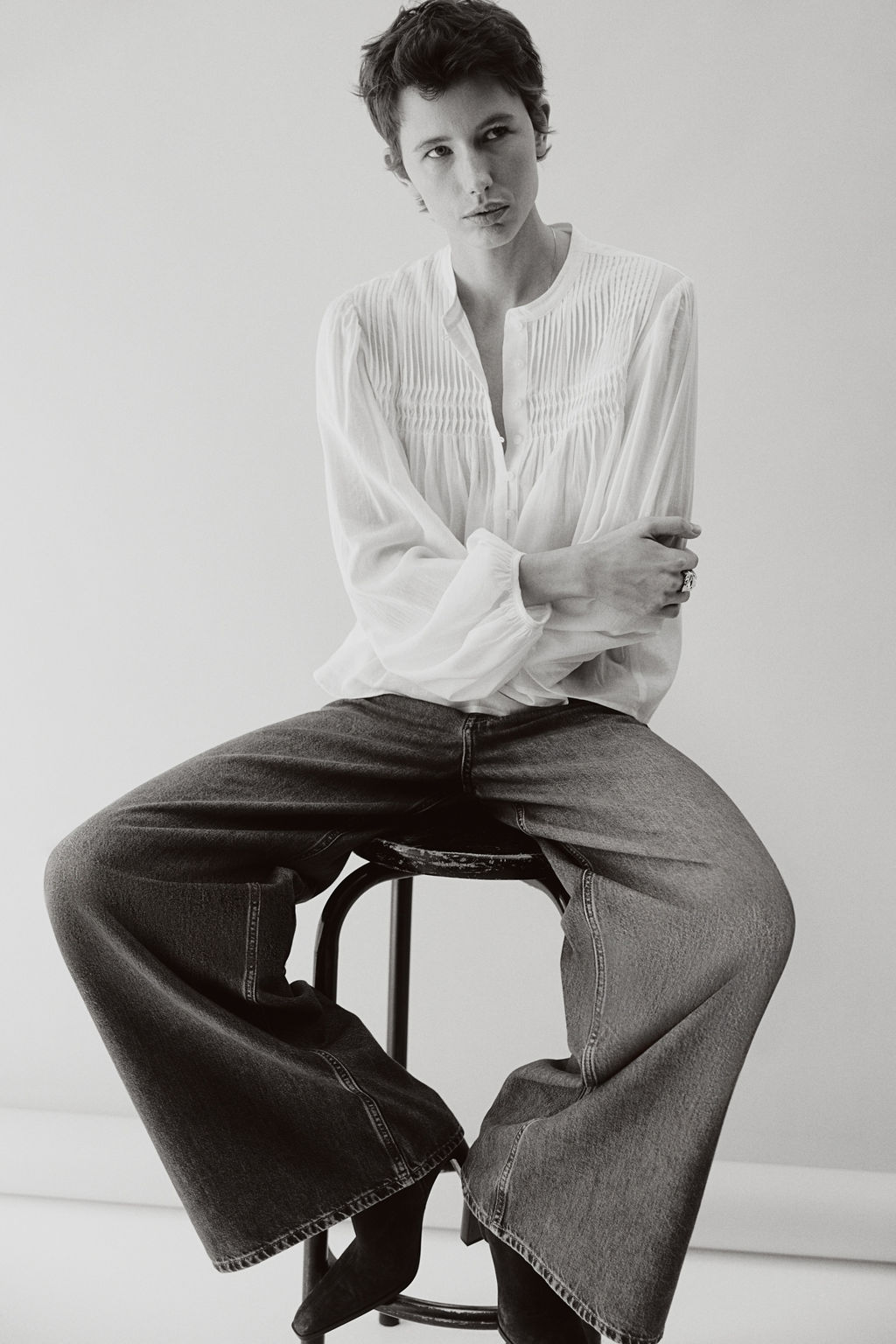 Blusa con jaretas - H&m фото 3