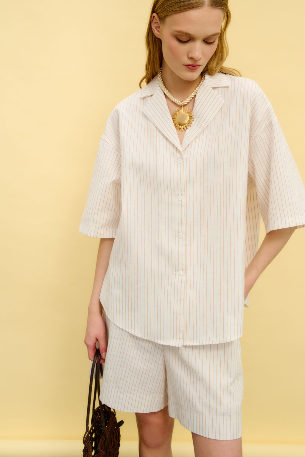 Рубашка изо льна в полоску - Mollis фото 3