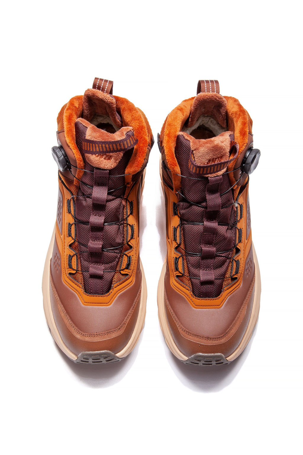 Кроссовки повседневные утепленные Коричневый/Коричневый/Коричневый