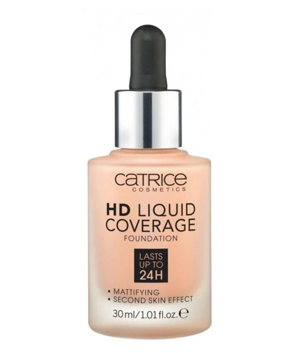 CATRICE Тональная основа HD Liquid Coverage Foundation, 020 Rose Beige розовый беж 30 мл  фото 3