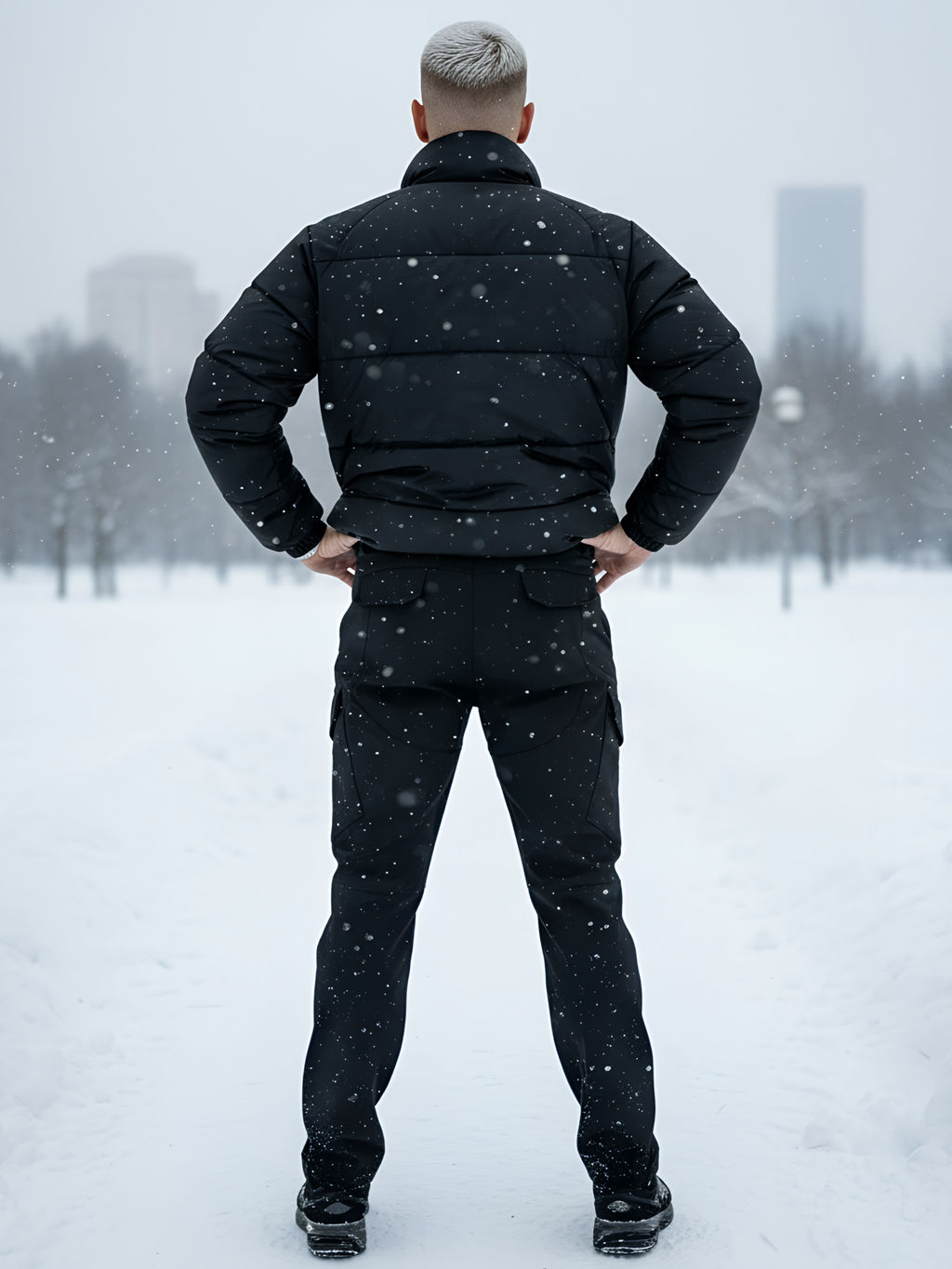 Брюки спортивные софтшелл MTFORCE мужские черного цвета 2403Ch