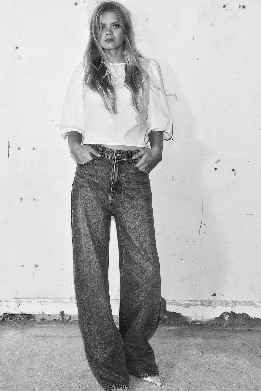 Blusa en mezcla de lyocell con lazada - H&m фото 3