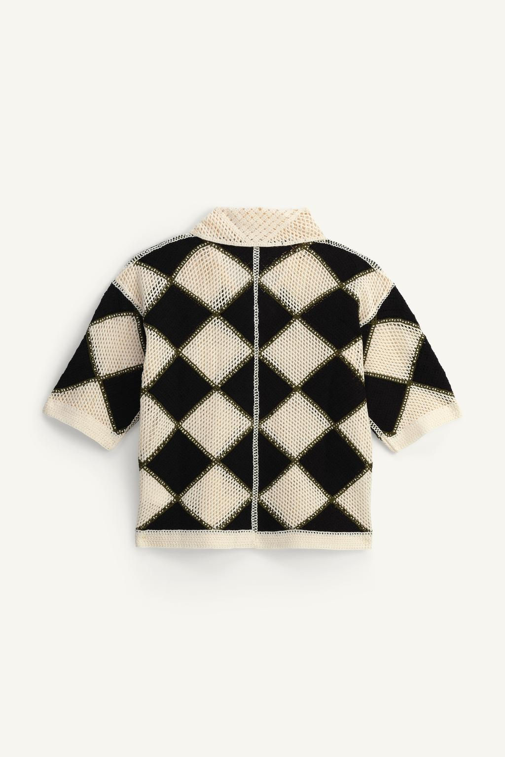 LIMITED EDITION DIAMOND KNIT SHIRT - Zara фото 7