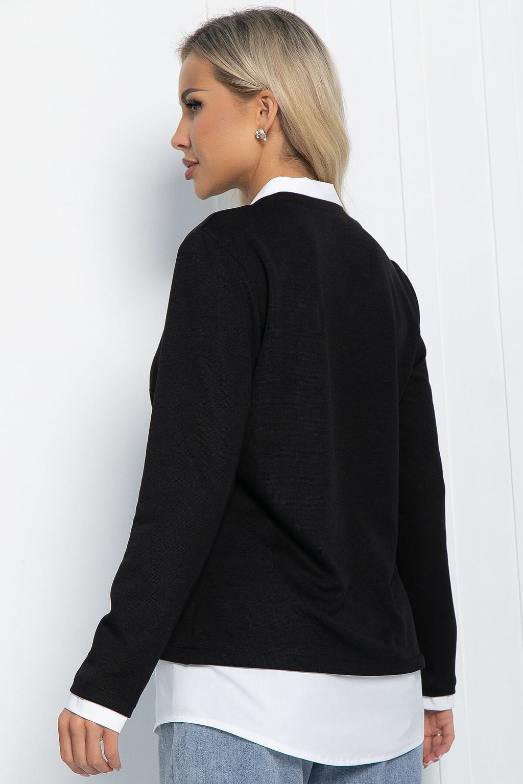 Пуловер На высоте (черный) Б11660 - Lt collection фото 2