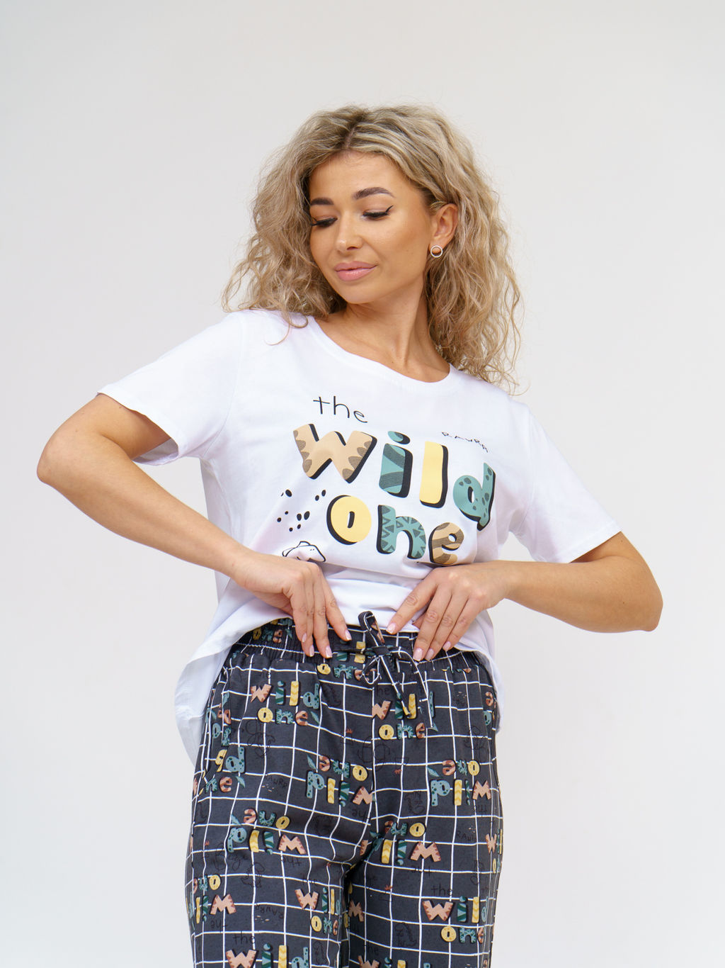 926 Пижама "Клетка/фуме"