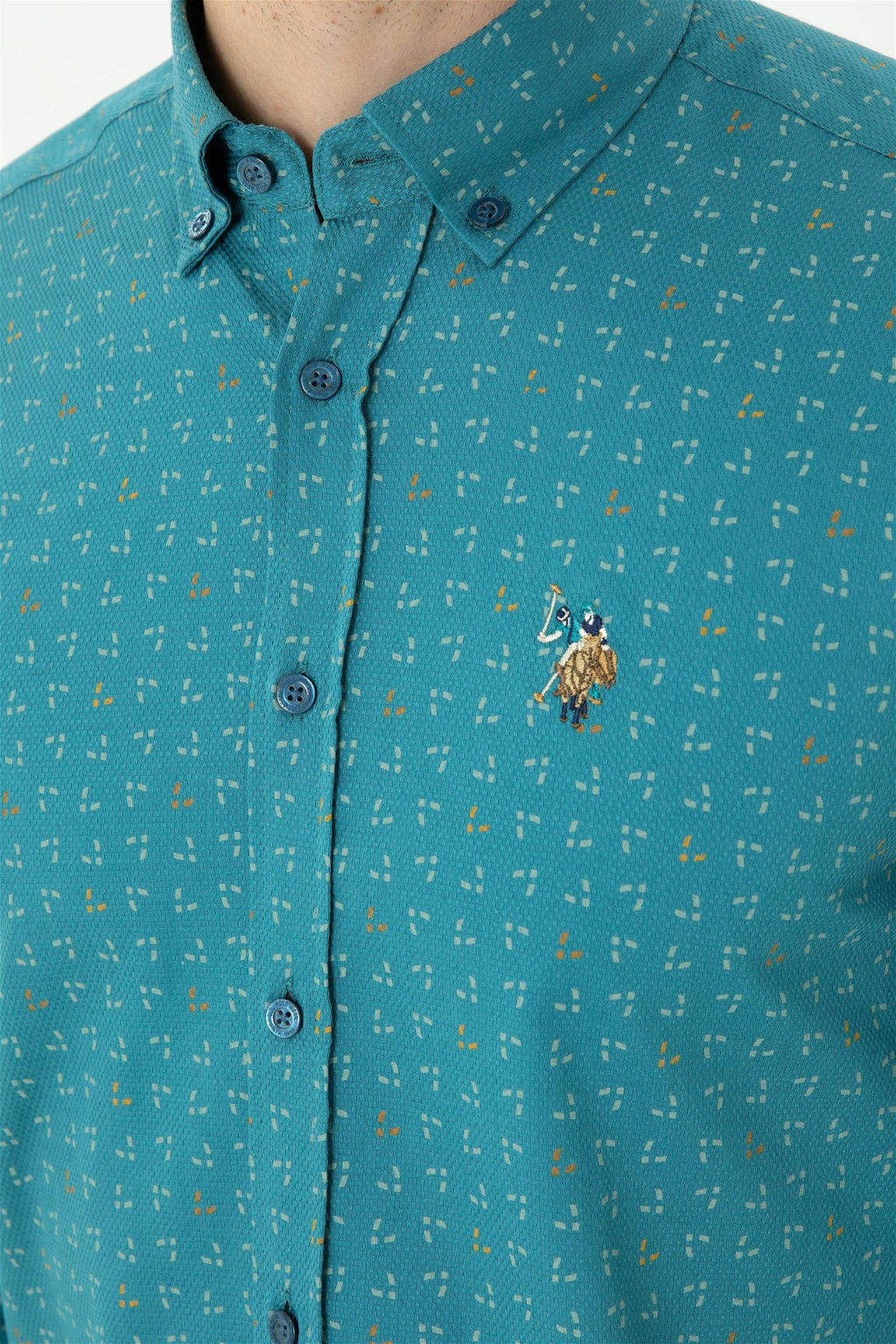 Мужская рубашка Petrol с длинным рукавом - U.s. polo assn фото 7