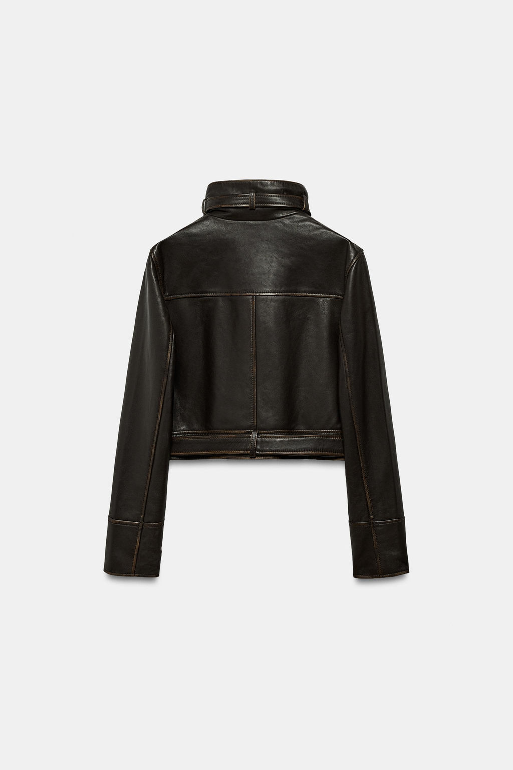 DISTRESSED 100% LEATHER JACKET - Zara фото 19