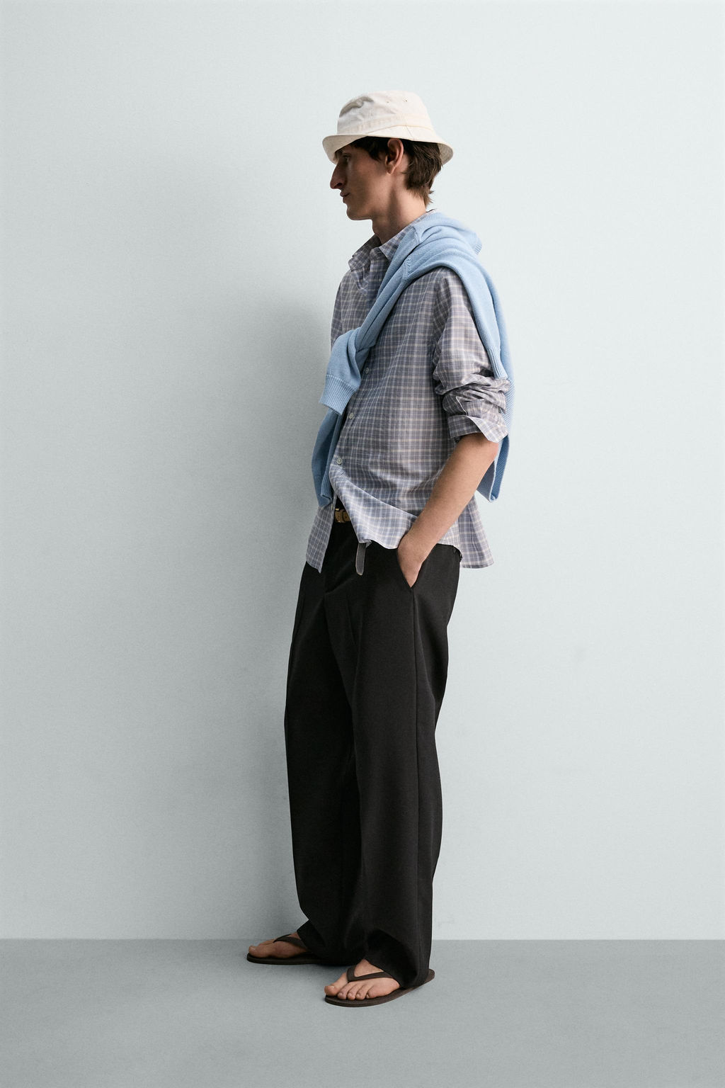 CAMISA CUADROS LIMITED EDITION / Celeste - Zara фото 4