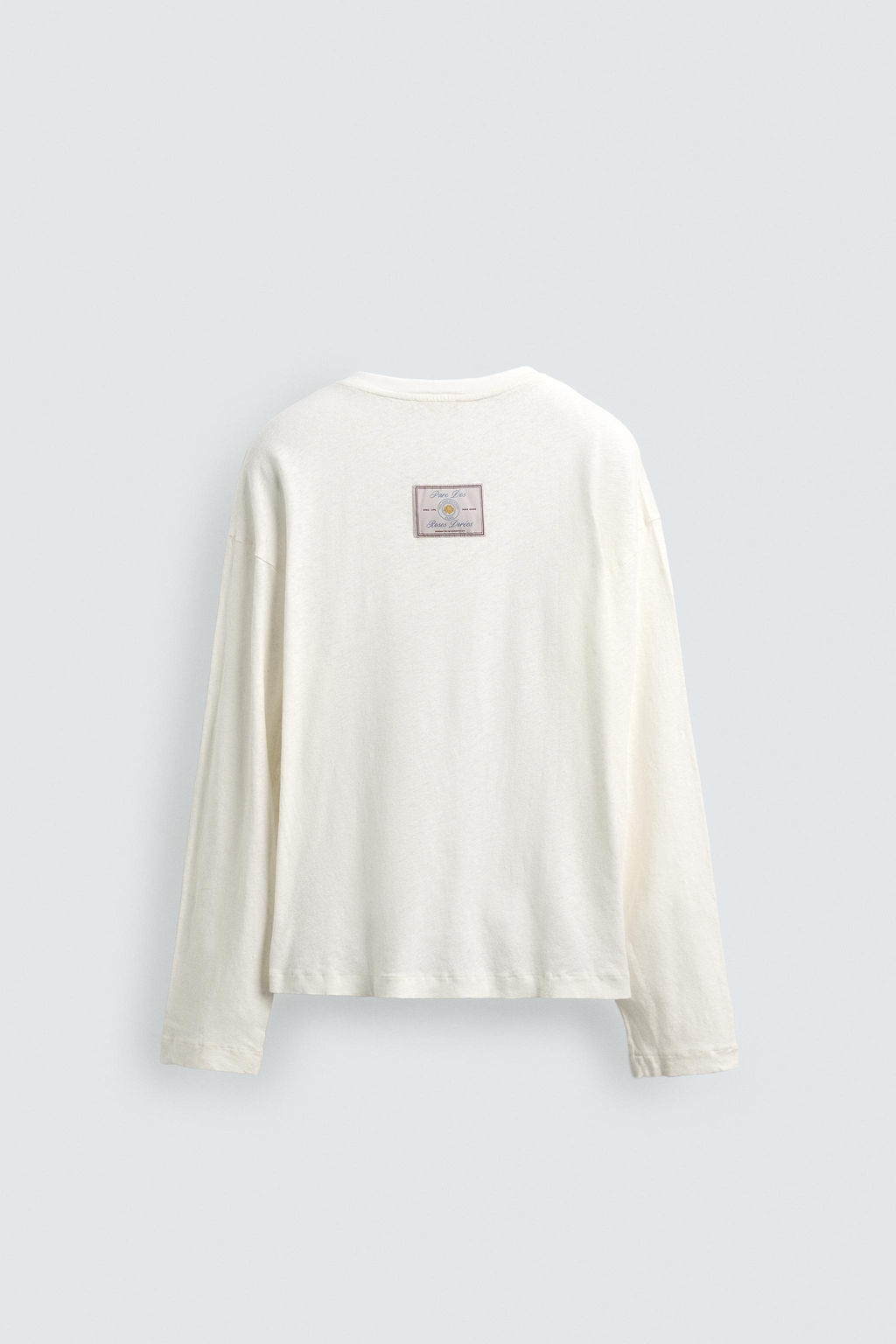 CAMISETA CUELLO PANADERO ALGOD?N - LINO / Blanco roto - Zara фото 8