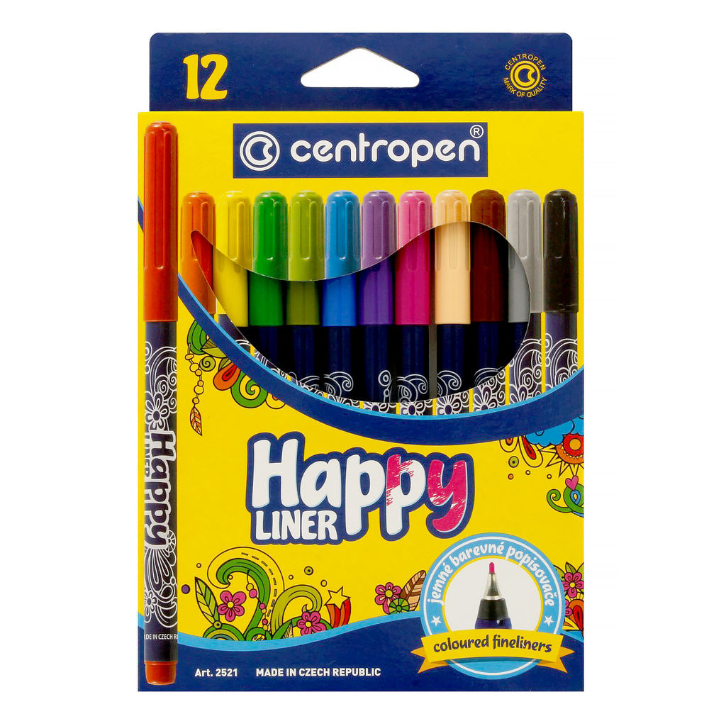 Centropen Набор линеров HAPPY LINER KK 2521/12 0.3 мм 12 цв. синий