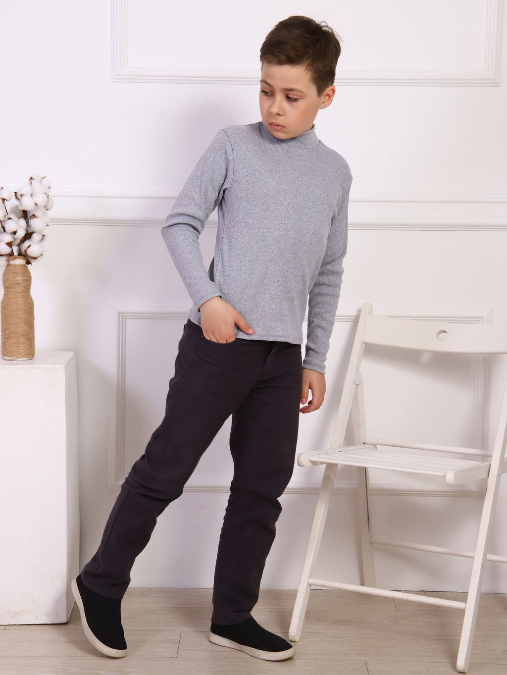 Ладошки / Водолазка Лапша белый  фото 18