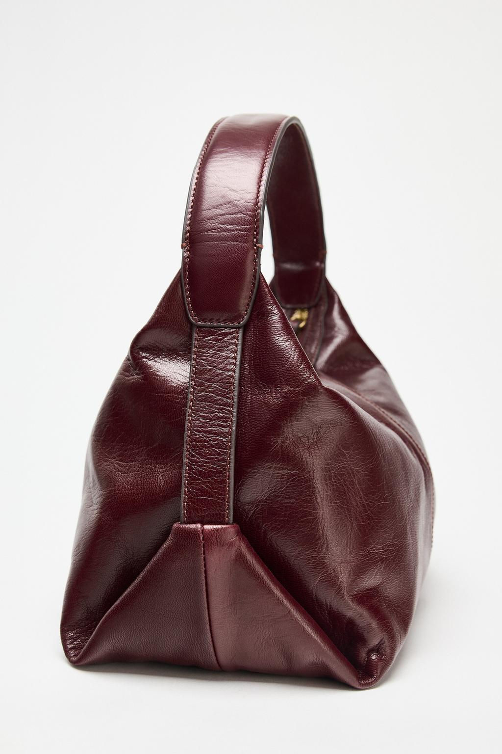 LEATHER SHOULDER BAG - Zara фото 4